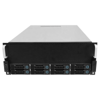 Châssis de serveur en rack 19 pouces, 4U, 8 baies sans plateau à échange à chaud, pour cartes mères ATX, Micro-ATX, Mini-ITX, 6 Gbit/s, EKI-N408RM