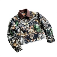 Veste de travail d'hiver pour homme, personnalisée, vintage, en toile effet vieilli, zippée, à col montant, patchwork, réversible, éco-responsable, avec empiècements sur le devant
