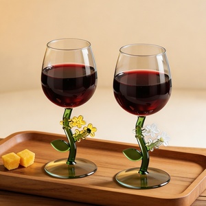 Verre <span class=keywords><strong>à</strong></span> vin en forme de branche de fleur fait main, en verre borosilicate transparent, <span class=keywords><strong>coupe</strong></span> <span class=keywords><strong>à</strong></span> <span class=keywords><strong>champagne</strong></span> pour la maison, le bar, la décoration de table de mariage - Product Image 6