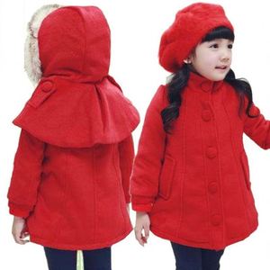 Abrigo de Invierno Rojo Elegante al por Mayor para Niñas - Product Image 1
