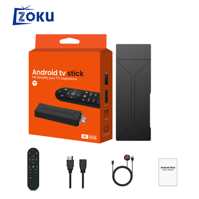Zoku Deeply Allwinner H313 Android 16 16GB Quad Core 4K Max Streaming TV Stick BT 5.0 12-Month Warranty Multi Languages Support