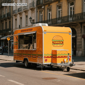 OEM Wholesale Customized Truck Multifumctional <b>Square</b> Hamburger Mobile Kitchen Food Trailer - Product Image 2