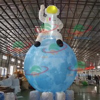 Astronaute gonflable personnalisé pour la décoration, publicité extérieure, modèle d'astronaute gonflable avec lumières LED
