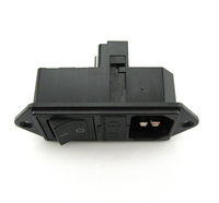 Módulo de Entrada IEC, Interruptor de Encendido, Enchufe de Alimentación de 10A 250V con Portafusibles, Conector de Alimentación Macho IEC320 C14 de 3 Pines