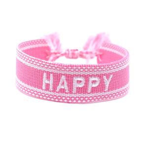 2023 pulseras hechas a mano de moda HAPPY DREAM PRETTY pulseras de <span class=keywords><strong>amistad</strong></span> trenzadas personalizadas para mujeres - Product Image 3