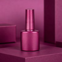 Flacon de vernis à ongles vide de style luxueux 10 ml, flacon de vernis à ongles électroplaqué avec bouchon et pinceau, flacon en verre rond pour la peinture des ongles