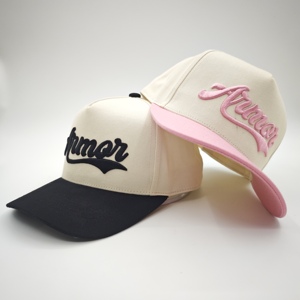 Gorra de béisbol deportiva de algodón estilo A-Frame de 5 paneles personalizada para hombre, con logo bordado, bicolor, tipo OTTO - Product Image 1
