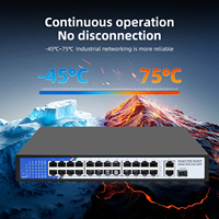 Commutateur PoE non géré Tshield 24+2+1 ports 100 Mbps avec 2 ports Gigabit Uplink et 1 emplacement SFP 8,8 Gbit/s pour système de caméra de sécurité de bureau en rack CE