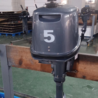 Motor Tempel 2-Tak 5HP OEM Langsung dari Pabrik, Mesin Kapal Bensin 5HP, Penggerak Laut Portabel, Pasokan Suku Cadang Lengkap