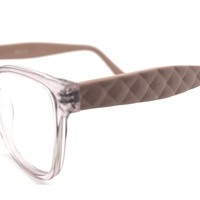 Gafas de Sol Beige Translúcidas para Mujer, Monturas Gruesas de Alta Calidad con Decoración de Diamantes de Lujo
