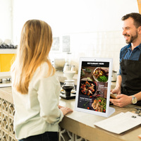 10.1 pouces commentaires des clients tablette Restaurant NFC Android commande tablette L forme écran tactile capacitif tablette de bureau