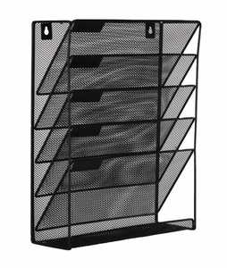 Office Stationery 5 Tier Wire Mesh Metal <b>Wall</b> Mounted File <b>Desk</b> Organizers Office Supplies <b>Desk</b> Set - Product Image 2