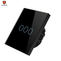 Interruptor de Luz Inteligente de Pared WiFi con Panel Táctil de Vidrio Universal, 1/2/3/4 Vías, 220V, Estándar EU/UK, Control por Voz y App Tuya para Uso en Hoteles y Hogares