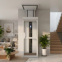 Ascenseur panoramique sans gaine pour maison à 2 étages, cabine en verre moderne de 10 m, ascenseur de villa, petit ascenseur domestique pour passagers