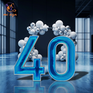 Lettere e Numeri Luminosi LED RGB Personalizzati in Metallo a Specchio per Insegne Aziendali, Matrimoni, Palcoscenici, Discoteche, Eventi VIP e Decorazioni per Feste - Product Image 2