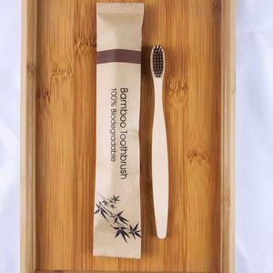 Brosses à dents en bois naturel biodégradables et recyclables avec logo personnalisé en gros pour adultes, enfants et bébés, à poils doux en bambou - Product Image 3