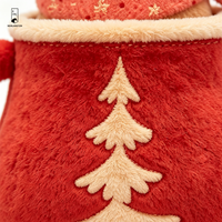 Coussin en peluche chat dans une tasse, visage brodé, doux et rembourré, décoratif de Noël pour canapé et cadeau