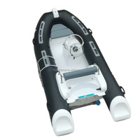 Bateau pneumatique à rames en fibre de verre certifié CE de 3,9 m, coque en V profond en Hypalon PVC, pour 5 personnes, idéal pour la navigation côtière