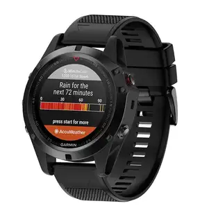 Qiman Thay Thế Silicagel Mềm Nhanh Chóng Phát Hành Kit Ban Nhạc Cho Garmin Fenix 6S Silicone Dây Đeo Cho Garmin Fenix 5 4S GPS Đồng Hồ