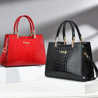 Sacs à main de luxe 2026 à motif crocodile couleur unie, sacs fourre-tout de créateurs de marques célèbres, sacs à bandoulière de luxe pour femmes
