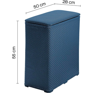 Cesto per Bucato Pieghevole AMBROGIO Bianco, Contenitore Multiuso per Bagno, Armadio, Cucina, in Tessuto, Plastica e Metallo - Product Image 3