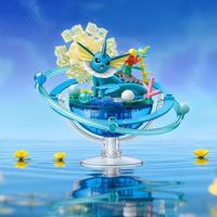 Série Eevee Planet - Blocs de construction - Support rotatif pour diorama - 9 figurines complètes Eeveelution - Boîte mystère cadeau pour enfants