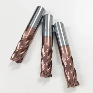 ZY Favorável 2 flautas micro diâmetro final quadrado moinho HRC65/55 micro fresa bits ferramenta de carboneto sólido bola endmill