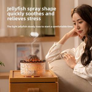 Nuevo y creativo humidificador eléctrico <span class=keywords><strong>de</strong></span> escritorio, máquina <span class=keywords><strong>de</strong></span> aromaterapia <span class=keywords><strong>de</strong></span> Lava volcánica, anillo <span class=keywords><strong>de</strong></span> humo simulado, llama, uso doméstico, Material plástico - Product Image 4