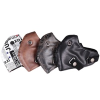 Masque anti-poussière personnalisé en cuir PU léger de style vintage, adapté à l'utilisation avec un casque de moto