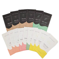 Imprimé personnalisé écologique Pla fécule de maïs 100% compostable biodégradable papier pochette d'emballage sac cosmétique échantillon paquet