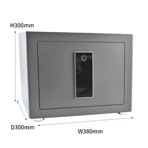 Petit bureau coffre-fort domestique Smart empreinte digitale mot de passe coffre-fort mural Mini boîte de rangement tout en acier - Product Image 3