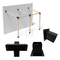 Kit de fixation murale pour pergola métallique 4x4 écologique, support de toit incliné 15° en acier robuste avec revêtement en poudre pour gazebo