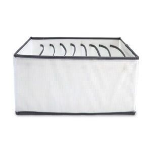 Organizadores de ropa de armario Malla 6 rejillas apilables para pantalones Camiseta Vestido Contenedor de almacenamiento blanco - Product Image 2