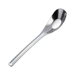 316L Stainless Steel Ingot Spoon Straight Body <b>Mirror</b> Finish Dessert Spoon For Adults And Babies - Product Image 5