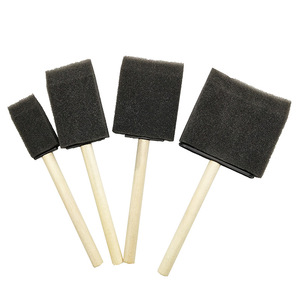 Ensembles de pinceaux plats en mousse flexible pour enfants de 2 à 14 ans avec poignées en bois pour une application facile de la peinture à l'<span class=keywords><strong>aquarelle</strong></span> - Product Image 3