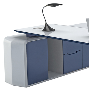 Nuevo diseño, muebles de oficina modernos, mesa de oficina curvada, escritorios ejecutivos, mesa CEO, gerente de pintura de oficina, escritorio blanco para Boss - Product Image 6