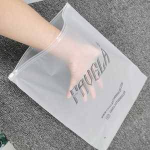 Custom Apparel Plastic Packaging Bags With Zipper, Clothes Packaging Bags Swimwear EVA Eco Friendly Frosted Plastic Bag