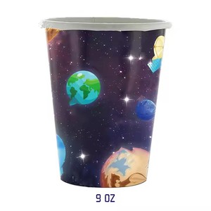 Articles de fête sur le thème de l'espace : assiettes en papier, serviettes, gobelets, <span class=keywords><strong>couverts</strong></span>, décorations sur le thème de la galaxie, des astronautes et de l'espace pour baby shower - Product Image 6