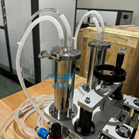 Bouteilles en verre pour cosmétiques et parfums, semi-automatiques, en acier inoxydable, à double buse, commande pneumatique, haute précision, liquide sous vide
