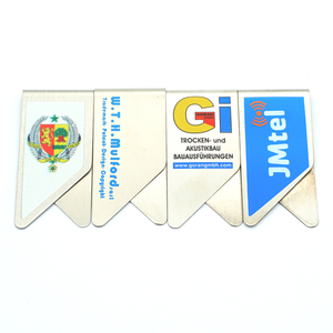 Clips de papier dorés personnalisés en métal, 50 pièces, en forme <span class=keywords><strong>d</strong></span>'aile plate, impression UV - Product Image 5