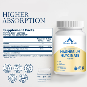 Kustom grosir Magnesium Glycinate kapsul untuk meningkatkan konsentrasi & mendukung sistem saraf disesuaikan label - Product Image 2