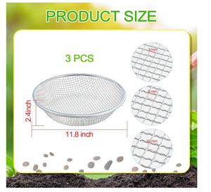 Bahçe kum kaya kompost elek kir elek eleme için Pan bahçe kum talaş çakıl kayalar için 3 adet toprak elek - Product Image 2