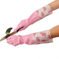 Gants d'hiver en latex doublés de PVC, en polaire épaisse et chaude, pour les tâches ménagères, le nettoyage de la cuisine, la lessive, pour vous garder au chaud