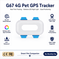 Traceur GPS pour animaux de compagnie G674G en plastique, haute précision, localisation en temps réel, 4G Android, étanche, autonomie de plus de 20 heures pour chiens et chats