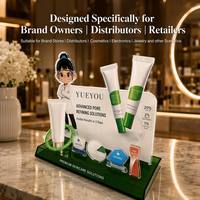 Exhibidor de Cosméticos Acrílico Ecológico con Superficie Pulida, Impresión Personalizada y OEM para Tiendas Minoristas