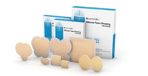 Pansement en mousse de silicone avec bordure auto-adhésive 10*10cm Formes personnalisées pour les brûlures de 1ère et 2ème degré Soins des plaies - Product Image 6