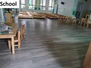 Customized Color Spc Flooring 4mm Material Rigid Core Wood Grain Spc Vinyl Flooring Spc Floor Mat