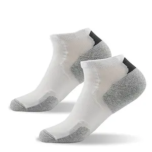 中国制造商定制标志男女通用运动白色运动棉脚踝成人袜子季酷透气