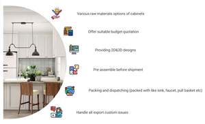 Sistema de Gabinetes de Cocina de Lujo Personalizados con Puertas de Vidrio y Luces LED de Fábrica en Foshan - Product Image 2