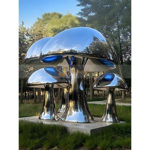 Escultura Metálica de Acero Inoxidable - Arte Decorativo Impermeable para Exteriores, Montaje en Suelo, Duradera, Multifuncional, Decoración para el Hogar - Product Image 1